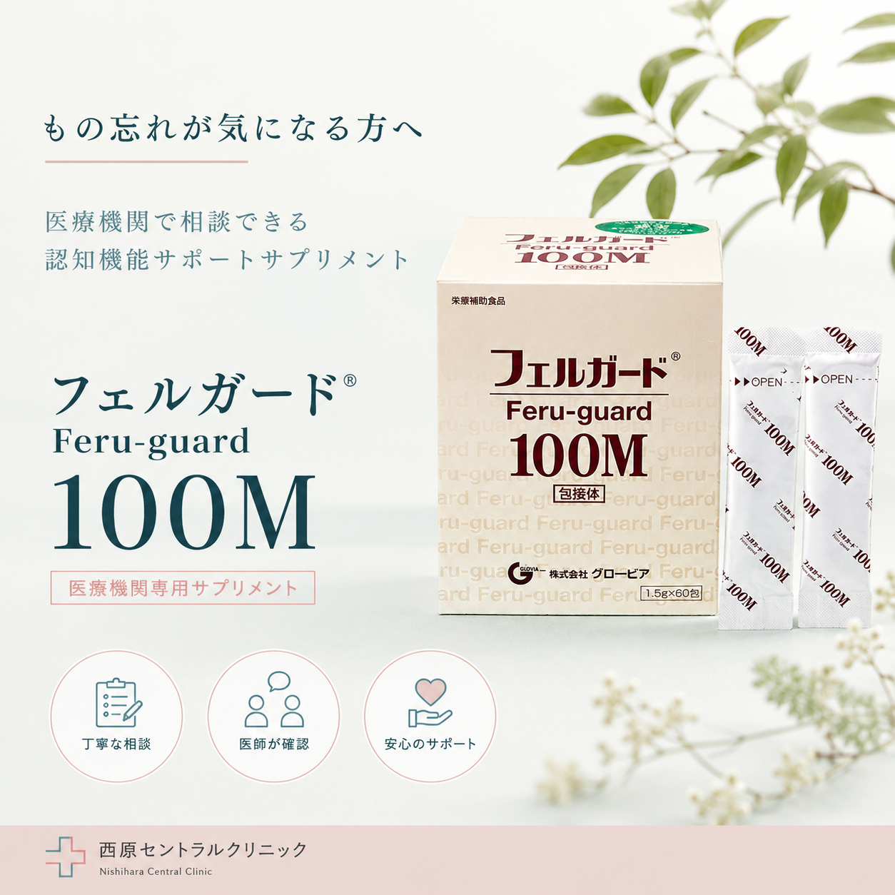 もの忘れが気になる方へ|フェルガード®100Mのご案内