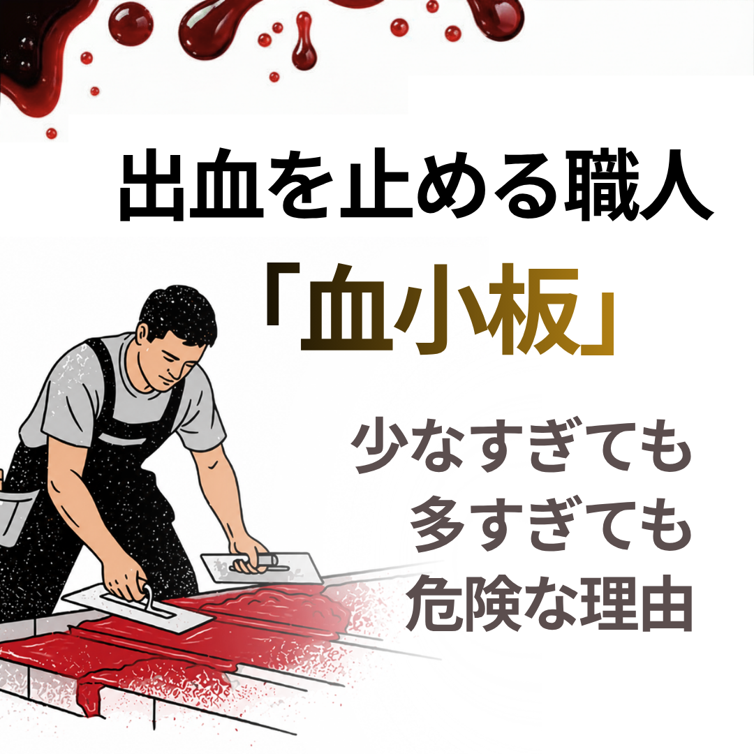 出血を止める職人「血小板」ー少なすぎても多すぎても危険な理由