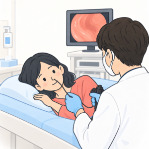 胃カメラ検査で使用する経鼻内視鏡のイメージ